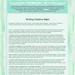 Writing Children