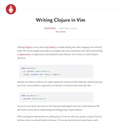Writing Clojure in Vim