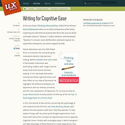 Writing for Cognitive Ease