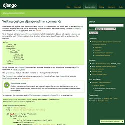 Writing custom django-admin commands