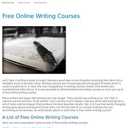 Free Online Writing Courses