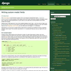 Writing custom model fields