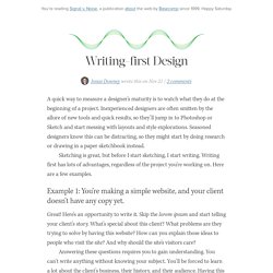 Writing-first Design by Jonas Downey of Basecamp