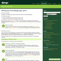 Django tutorial - first app with Django!