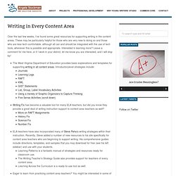 WNY Education Associates » Writing in Every Content Area