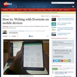 How to: Writing with Evernote on mobile devices