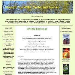 Writing Exercises Meredith Sue Willis Author and Teacher