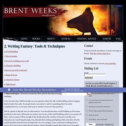 2. Writing Fantasy: Tools & Techniques