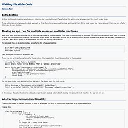 Writing Flexible Code