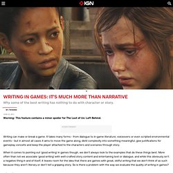 Writing in Games: It’s Much More Than Narrative
