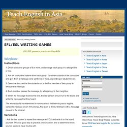 EFL/ESL Writing Games