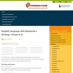 Writing » Grade 9-10