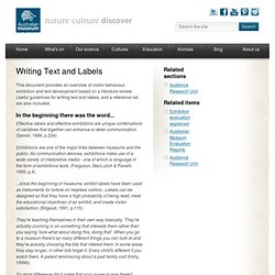 Writing Text and Labels