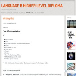 Language B Higher Level Diploma