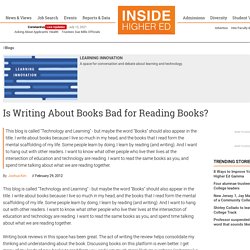 Is Writing About Books Bad for Reading Books?