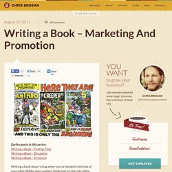 Writing a Book – Marketing And Promotion