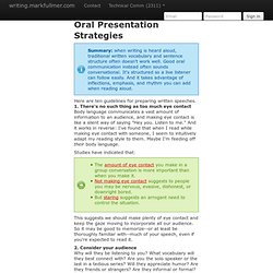 Oral presentation strategies: differences from writing