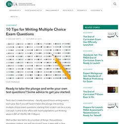 10 Tips for Writing Multiple Choice Exam Questions
