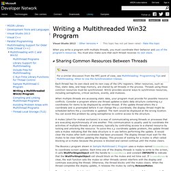 Writing a Multithreaded Win32 Program