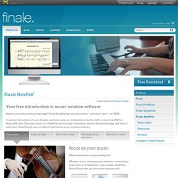 Free Music Writing, Music Notation Software - Finale Notepad