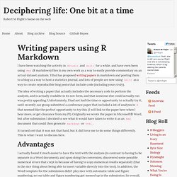 Writing papers using R Markdown