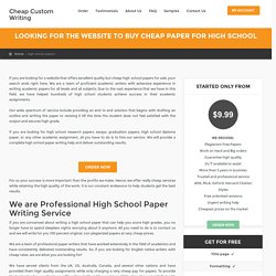 High School Paper Writing For Cheap