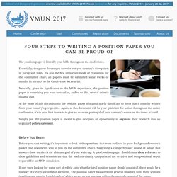 Four Steps to Writing a Position Paper You Can Be Proud Of