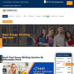 Avail Fast Essay Writing by Professional Essay Writer in Australia, USA, and UK.