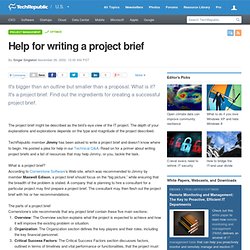 Help for writing a project brief