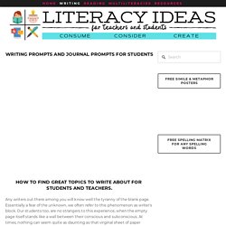 Writing Prompts — Literacy Ideas