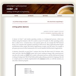 writing python daemons