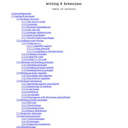 Writing R Extensions