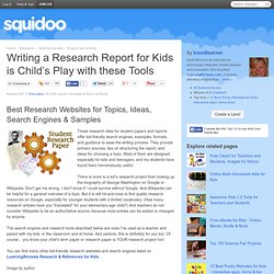 Kids Research Paper Topics, Search Engines, Format and Examples