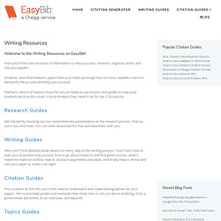 Student Resources - EasyBib Blog