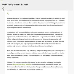 A Range of Thesis Writing Services for Students