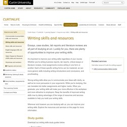 Writing skills and resources