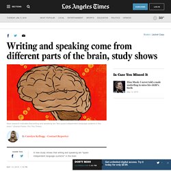 Writing and speaking come from different parts of the brain, study shows