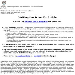 Writing the Scientific Article