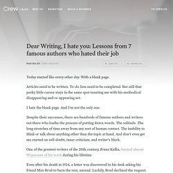 7 writing tips from authors who hate to write