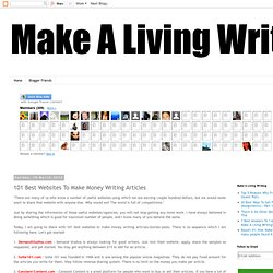 101 Best Websites To Make Money Writing Articles