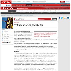 Writing a Winning Cover Letter