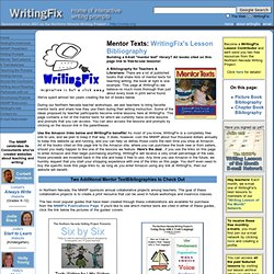 About WritingFix: Our Bibliography of Mentor Texts
