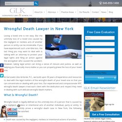 Wrongful Death Lawyer New York - Wrongful Death Claims