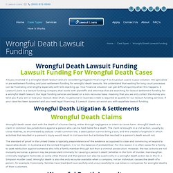 Wrongful Death Lawsuit Funding