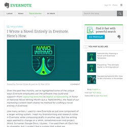 I Wrote a Novel Entirely in Evernote. Here's How.