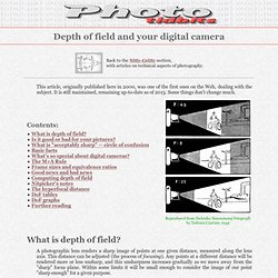 Depth of field and your digital camera