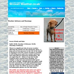 Wroxall Weather: Warnings