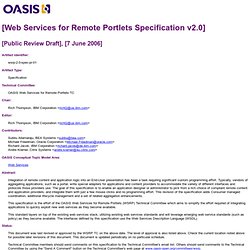 WSRP 2.0 Specification