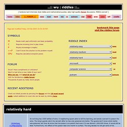 riddles(hard) ] - StumbleUpon