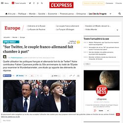Wunderbarometer: "Sur Twitter, le couple franco-allemand fait chambre à part"